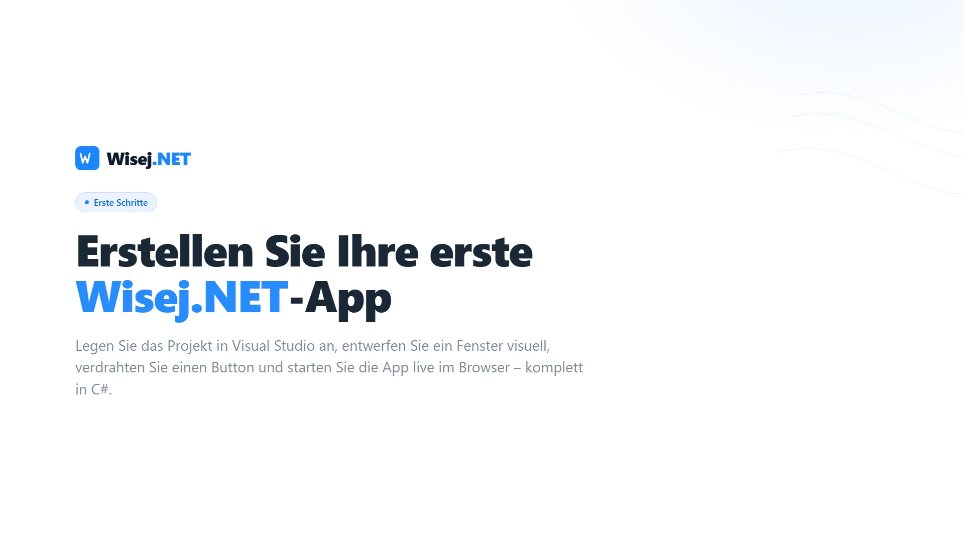 Ihre erste Wisej.NET-App erstellen